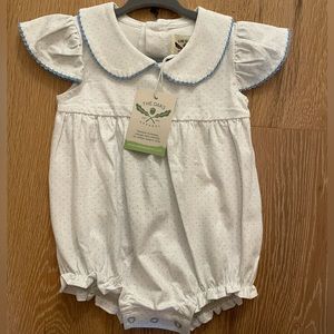 The Oaks Apparel Blue Bitty Dot Bubble NWT 6 months